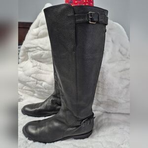 JCrew J. Crew 8.5 Pebbled Black Leather Emmett Tall Equestrian Womens Boots